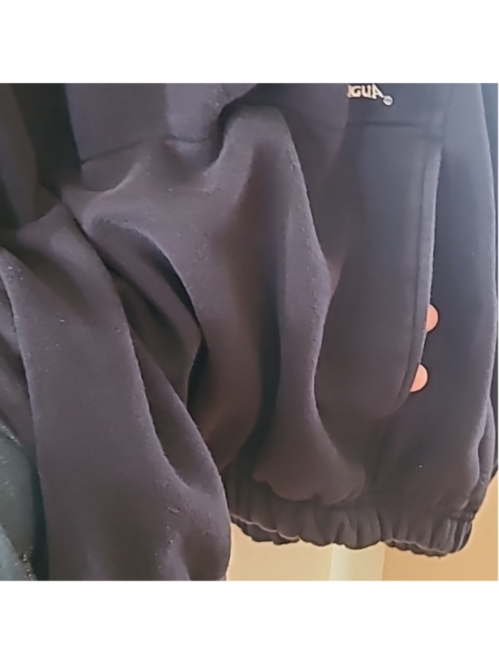 Antigua Giants Baseball Fleece 1/2 zip jacket . Sz L(#2490E) black/white piping - Picture 13 of 13
